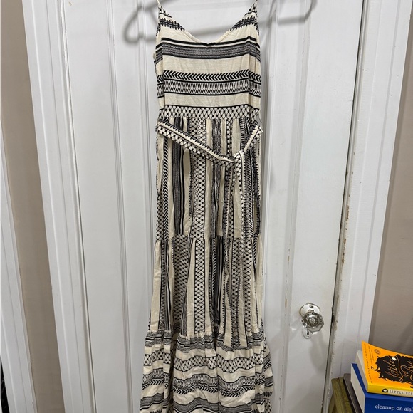 Vero Moda Black and White Patterned Maxi Dress Small - Picture 3 of 10